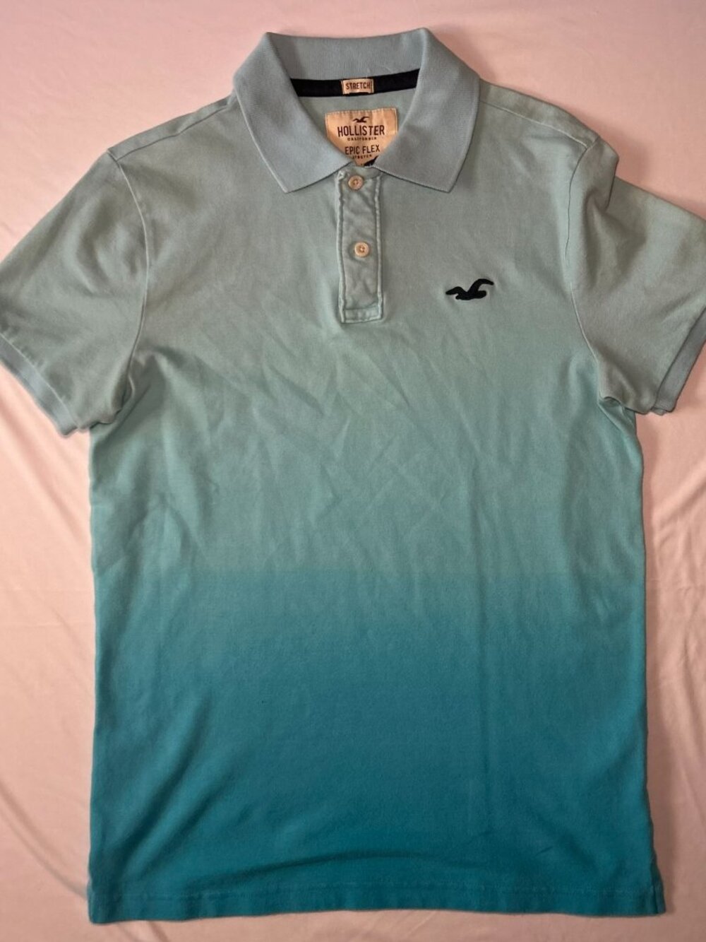 Hollister Co. Men's Blue Polo-shirts Ombre